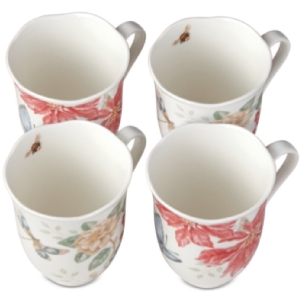 Lenox Butterfly Meadow 4 Piece Coffee Mug